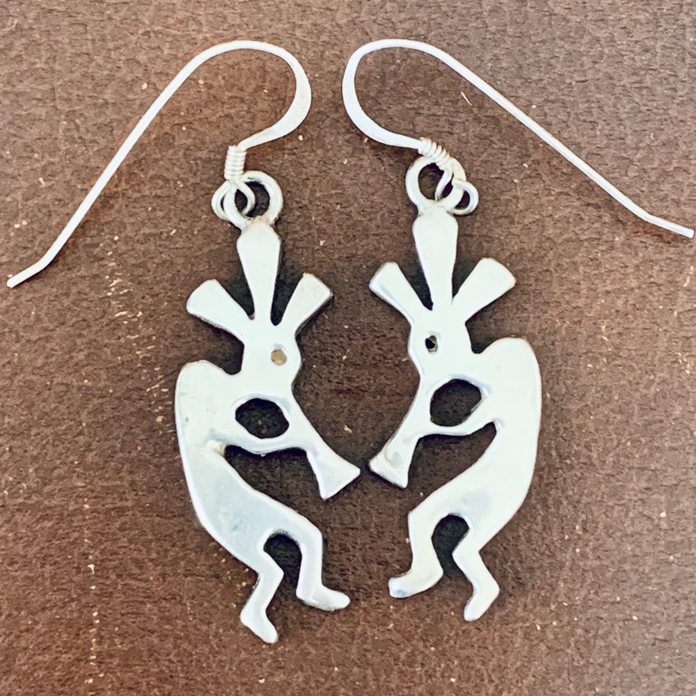 Sterling Silver Kokopelli Earrings
